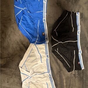 Men’s Blue, Black, and White Briefs